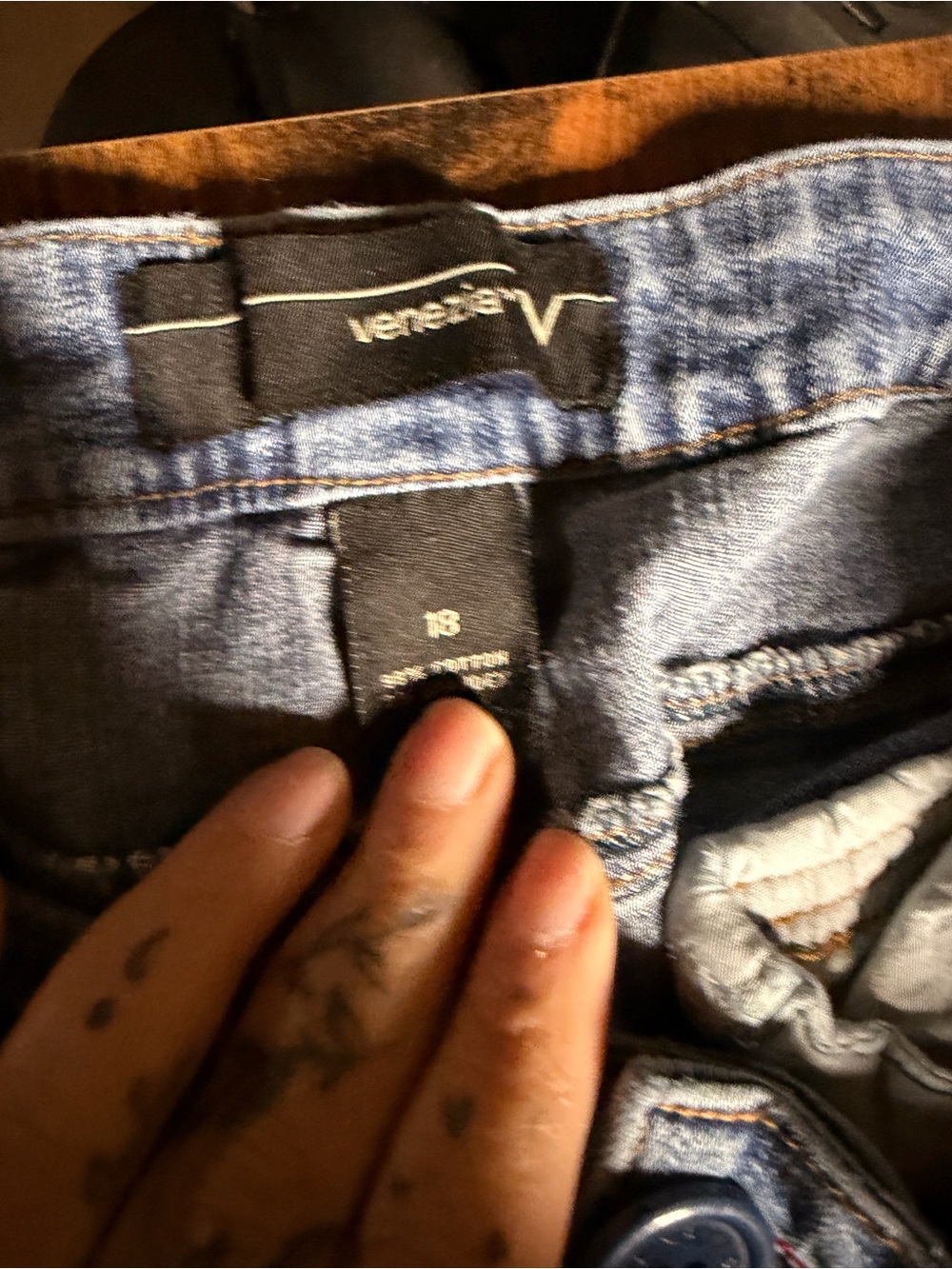 Venezia Blue Denim Midi Skirt